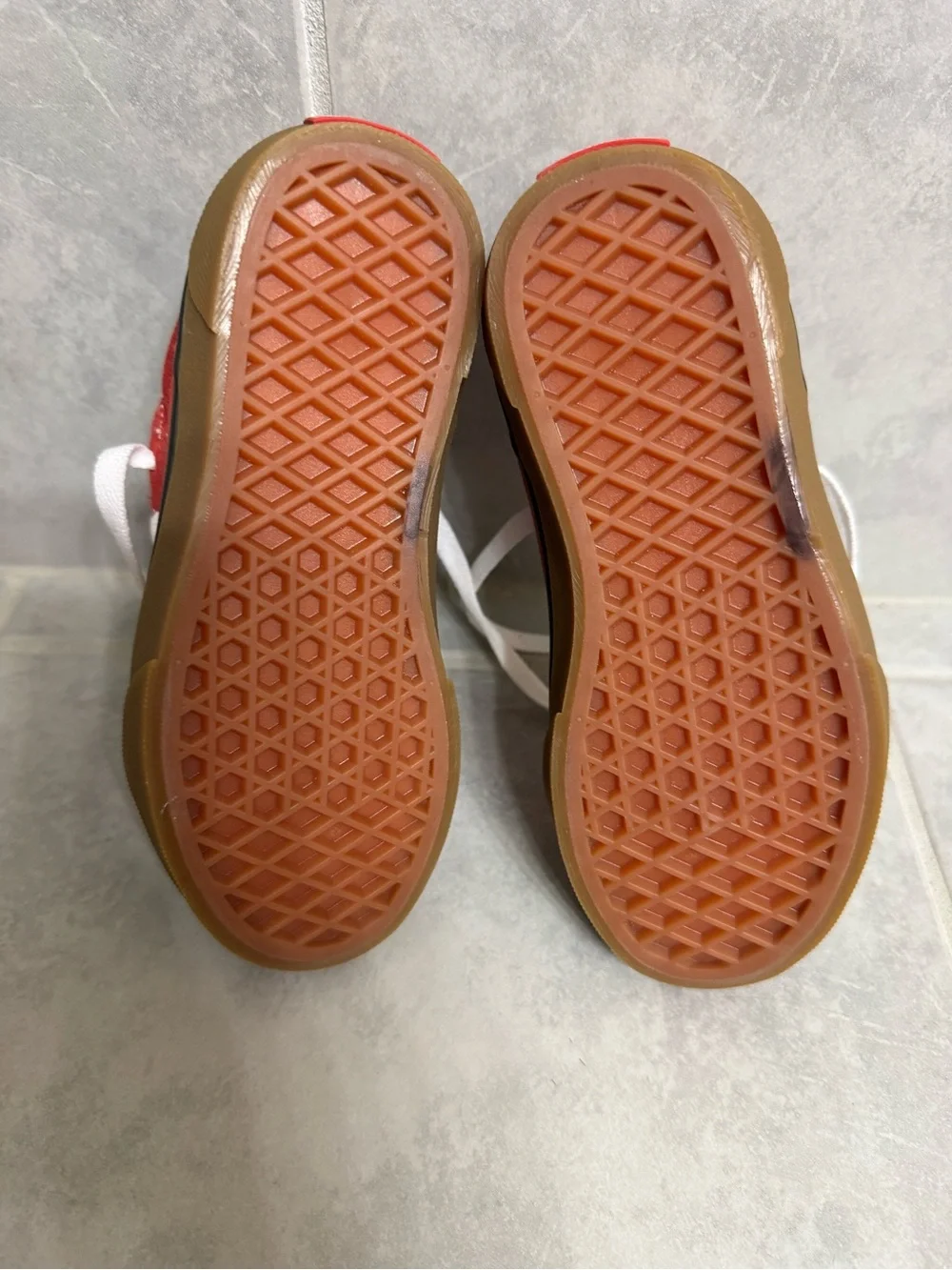 Vans Red Suede Sneakers with Gum Soles